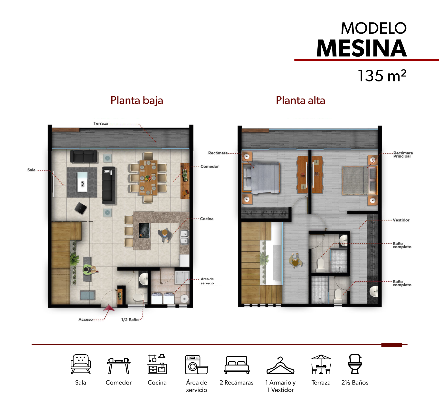 Plano de departamento Vía 422
